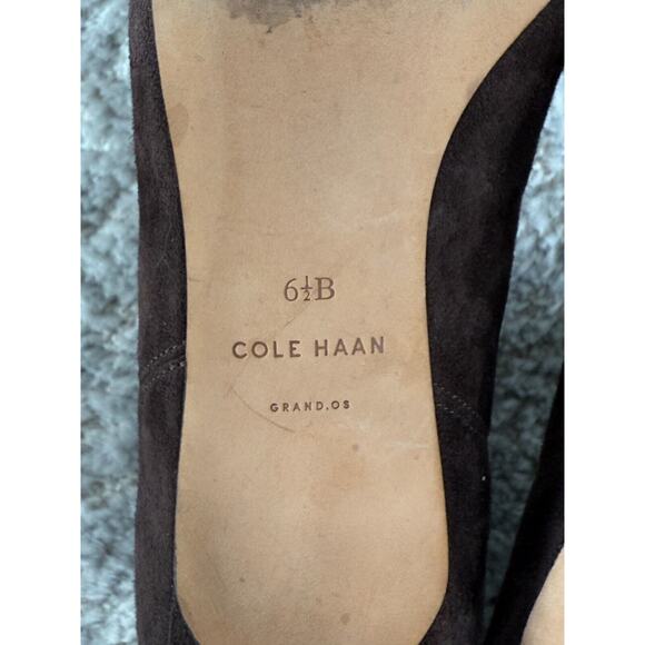 Cole Haan Womens Size 6.5B Suede Ankle Boots Stiletto Heels Brown Pull On - Picture 11 of 11